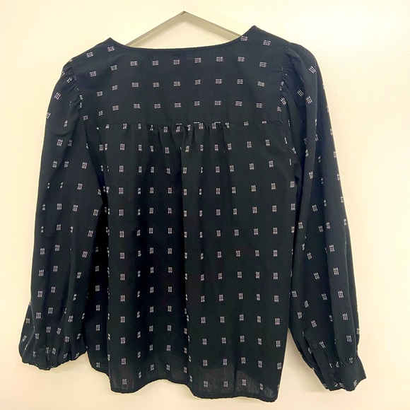 Madewell NWT puff-sleeve side-button shirt, size L - Picture 2 of 2